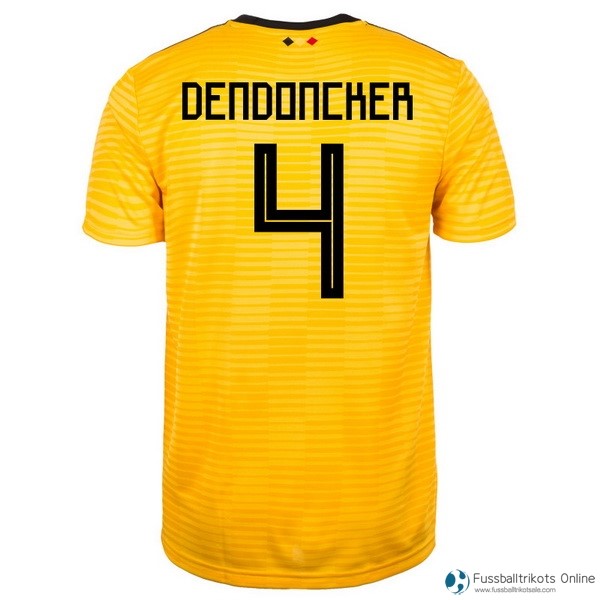 Belgica Trikot Auswarts Dendoncker 2018 Gelb Fussballtrikots Günstig